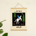 Stay Wild Art Print | Unicorn | Nature | Typography | Folky - Sprouts of Bristol