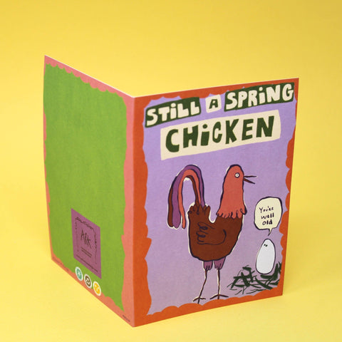 Still a Spring Chicken Greetings Card - Sprouts of Bristol