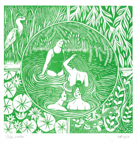 Still Water Risograph Art Print - Sprouts of Bristol