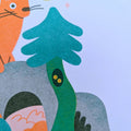 Stoat A5 Risograph Print - Sprouts of Bristol