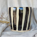 Stripe - Black and White Handmade Ceramic Plant Pot - Sprouts of Bristol