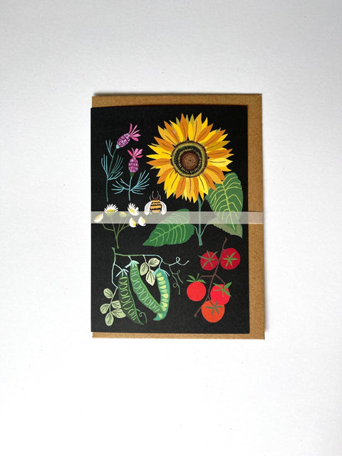 Sunflower Plot Greetings Card - Sprouts of Bristol