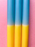 Swedish Summer - Dip Dye Dinner Candles Trio - Sprouts of Bristol