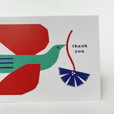 Thank You Bird Greetings Card - Sprouts of Bristol