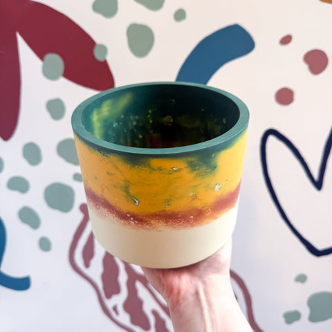 The Paradise Tanager Jesmonite Pot [Beneath the Canopy RHS Collab] - Sprouts of Bristol
