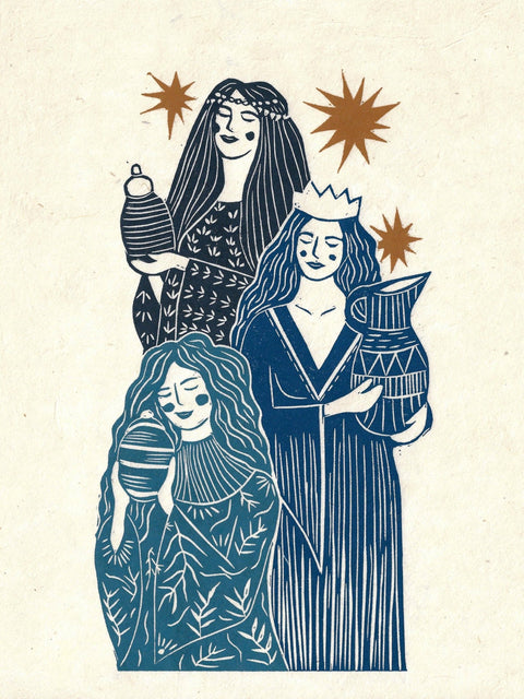Three Wise Women Greetings Card - Sprouts of Bristol