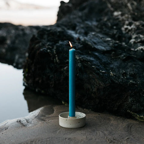 Tidepool Blue - St Eval Church Dinner Candle - Sprouts of Bristol