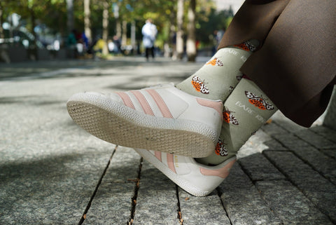 Tiger Moth Socks | Bamboo Socks | Green Socks | UK Socks - Sprouts of Bristol