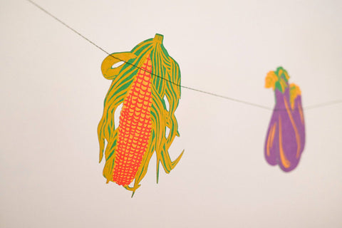 Vegetable Sewn Garland - Sprouts of Bristol