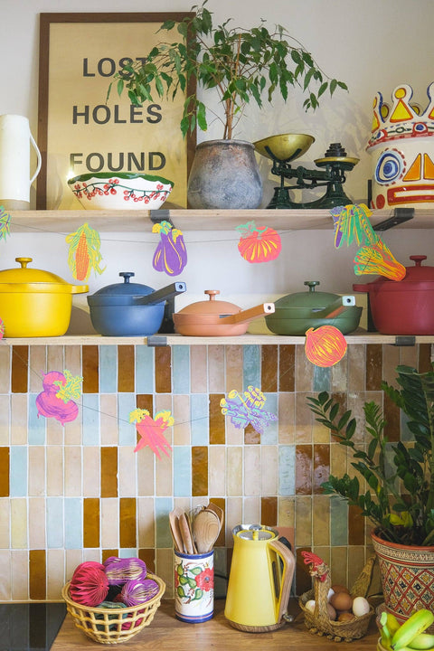Vegetable Sewn Garland - Sprouts of Bristol