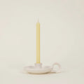 White Speckle, 1/2" Candle Holder with Handle - Sprouts of Bristol