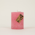 Wild Rhubarb, Scented Coloured Pillar Candle - Sprouts of Bristol