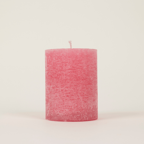 Wild Rhubarb, Scented Coloured Pillar Candle - Sprouts of Bristol
