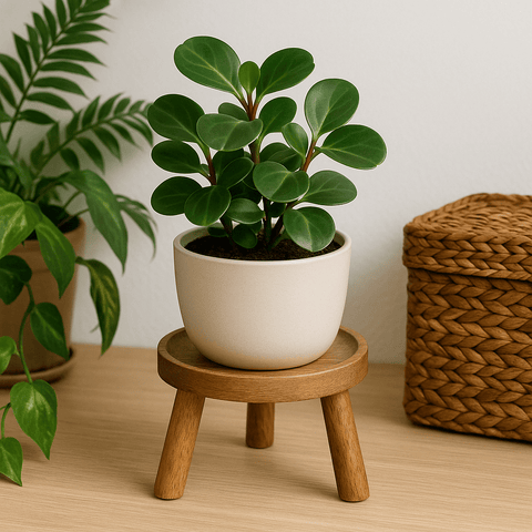 Wooden Tripod Plant Stand – Three Leg Stool Table - Sprouts of Bristol