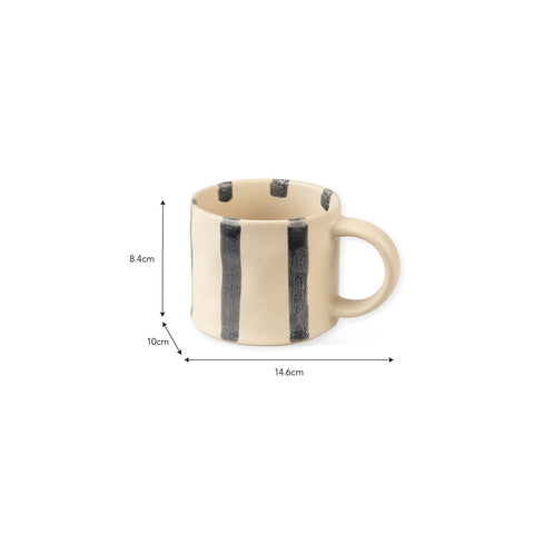 Woolstone Striped Mugs in Ink Blue - Sprouts of Bristol