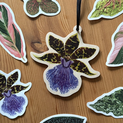 Zygopetalum Orchid Wooden Decoration [Beneath the Canopy RHS Collab] - Sprouts of Bristol