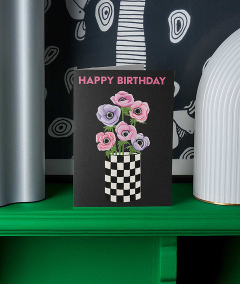 Birthday Anemone Greetings Card - Sprouts of Bristol