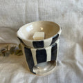 Black and White Stripe Ceramic Wax Melt Burner - Sprouts of Bristol