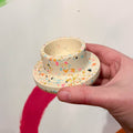 Cream & Neon Terrazzo Jesmonite Tea Light Candle Holder - Sprouts of Bristol