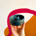 Dark Blue Abstract Jesmonite Candle Basin Holder - Sprouts of Bristol