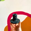 Dark Blue Terrazzo Jesmonite Candle Stick Holder - Sprouts of Bristol
