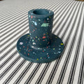 Dark Blue Terrazzo Jesmonite Candle Sticker Holder - Sprouts of Bristol