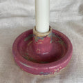 Dark Pink Ceramic Candlestick Holder - Sprouts of Bristol