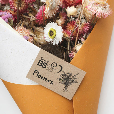 Dried Flower Bouquet; chemical-free, low-carbon, grown by a social enterprise in Bristol - Sprouts of Bristol