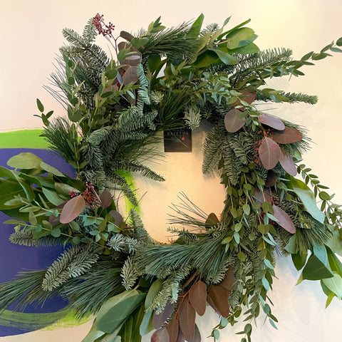 Fresh Foliage Christmas Wreath - Handmade by Jessy - Sprouts of Bristol