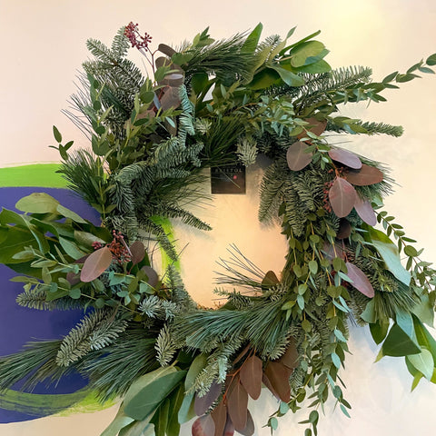 Fresh Foliage Christmas Wreath - Handmade by Jessy - Sprouts of Bristol