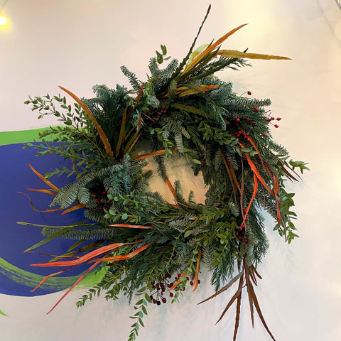 Fresh Foliage Christmas Wreath - Handmade by Jessy - Sprouts of Bristol