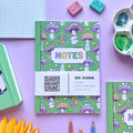 Green Mushroom Pattern Grid Notebook - Sprouts of Bristol