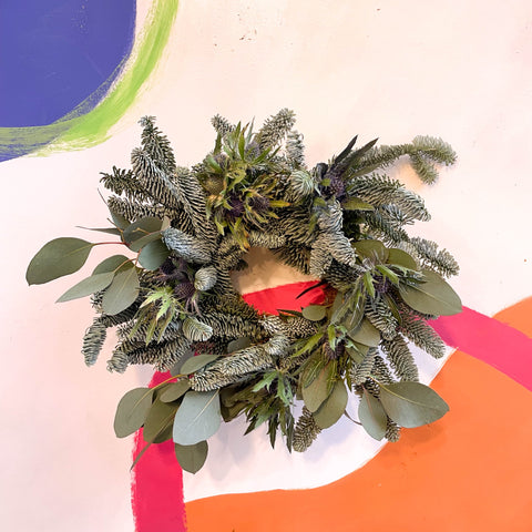 Handmade Fresh Foliage Christmas Wreath - No.4 - Sprouts of Bristol