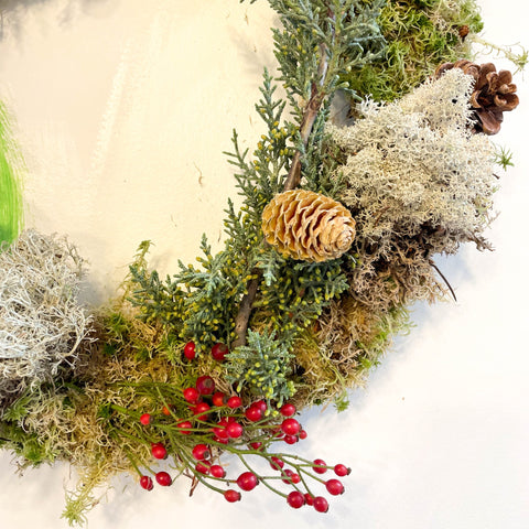 Handmade Fresh Foliage Christmas Wreath - No.7 - Sprouts of Bristol