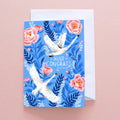 Huge Congrats Swans Greetings Card - Sprouts of Bristol