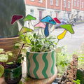 Iridescent Stained Glass Mushroom Suncatcher Plant Stake - Sprouts of Bristol