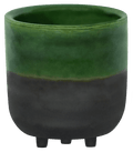 Jade Reactive Glaze Planter with Feet - Sprouts of Bristol