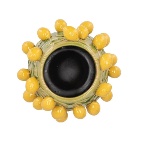Lemon and Olive Green Plant Pot - Sprouts of Bristol