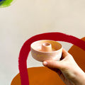Light Pink, Yellow and White Abstract Candle Basin Holder - Sprouts of Bristol