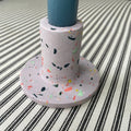 Lilac Terrazzo Jesmonite Candle Stick Holder - Sprouts of Bristol