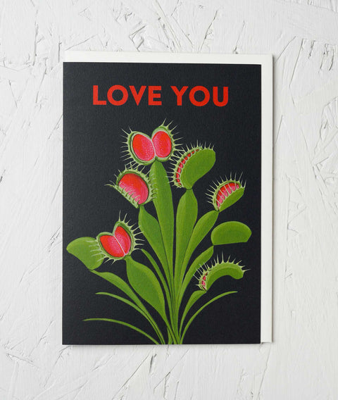 Love You Flytrap Greetings Card - Sprouts of Bristol