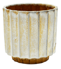 Lugano Scalloped Mustard Reactive Planter - Sprouts of Bristol