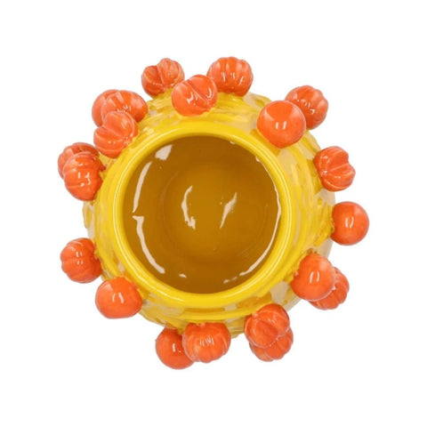 Mandarin Orange and Yellow Plant Pot - Sprouts of Bristol