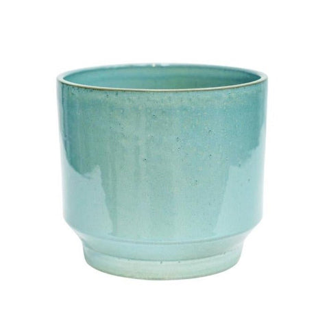 Mia Aqua Blue Reactive Glaze Planter - Sprouts of Bristol