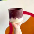 Muted Purple and White Jesmonite Pot - Sprouts of Bristol