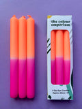 PEACH MELBA Dip Dye Dinner Candles Trio - Sprouts of Bristol