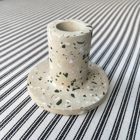 Putty Terrazzo Jesmonite Candle Stick Holder - Sprouts of Bristol