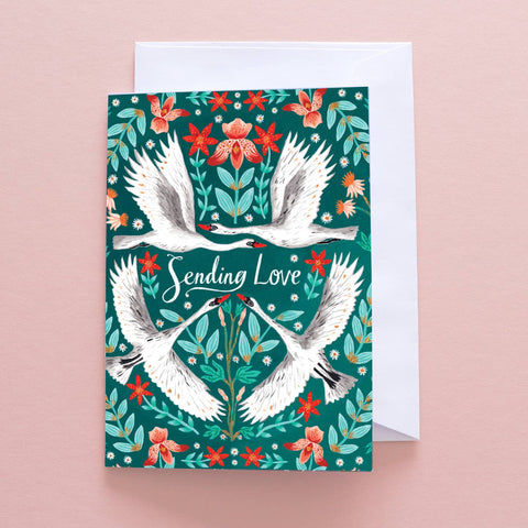 Sending Love Sympathy Greetings Card - Sprouts of Bristol