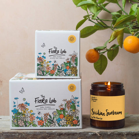 Sicilian Sunbeam Natural-Wax Candle | Neroli. Mandarin. Basil. - Sprouts of Bristol
