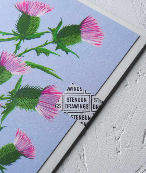 Skye Thistle Greetings Card - Sprouts of Bristol